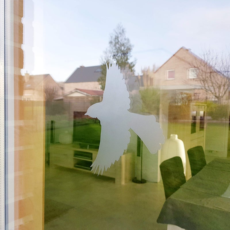 imaggge.com Anti-Collision Stickers to Prevent Bird Strikes on Window Glass - Set of 20 Silhouettes - Color: Translucent/Dusted - Window Clings Decals - Birds Prevention Deflectors Reflectors - Image 3